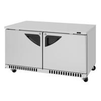 Turbo Air TUR-60SD-FB-N 60-1/4" Super Deluxe Two-Section Undercounter Refrigerator