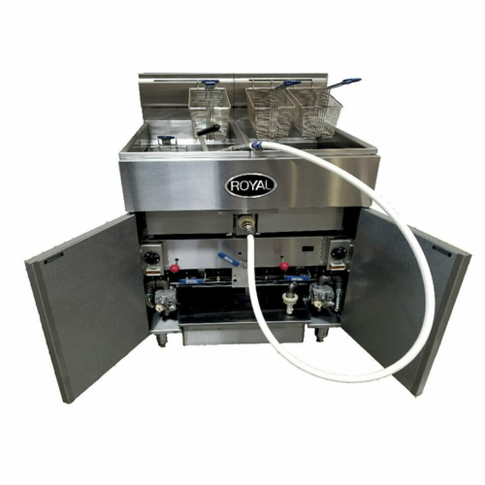 Royal RHEF-75-5-DM 75-85 lb 5-Frypot Gas Fryer Battery