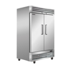 Omcan 58003 Juneau 54-Inch Stainless Steel Two-Door Reach-In Freezer for commercial two-door reach-in freezer use.