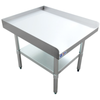 Stainless Steel Kitchen Equipment Stand With A Flat Surface And Bottom Shelf For Commercial Use