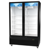 EFI C2-54GDX 54 Inch 2-Door Glass Black Display Cooler
