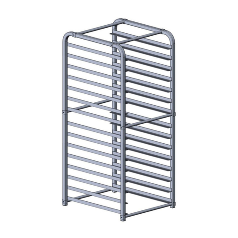 Mixrite by Atosa MPRA-15 Heavy Duty Aluminum 15 Pan Bun Rack end-loading aluminum bakery pan rack for storage and transport