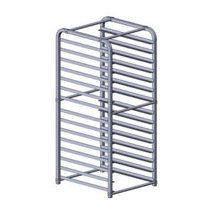 Mixrite by Atosa MPRA-15 Heavy Duty Aluminum 15 Pan Bun Rack end-loading aluminum bakery pan rack for storage and transport