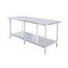 Stainless Steel Work Table 84 Inch With Adjustable Undershelf For Commercial Kitchen Use