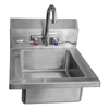 MixRite MRS-HS-14 14"W Wall Mount Stainless Steel Hand Sink with Faucet and Dual Handles
