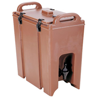 Omcan 80902 10L (2.5 Gal.) Insulated Beverage Dispenser, Brown