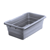 Winholt WHPL-8GY Gray Polyethylene Lug 100 lb. Capacity 16" x 25"