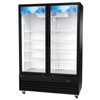 EFI Sales C2-54GDX 54 Inch Glass Merchandiser Cooler With Two Swing Doors and Shelves