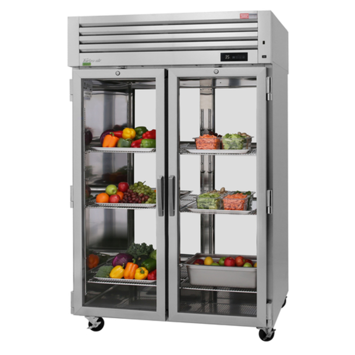 Réfrigérateur à portes vitrées traversantes Turbo Air PRO-50R-G-PT-N, 131,4 cm de largeur