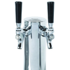 Double Tap Beer Tower With Chrome Finish And Two Taps Designed For Efficient Beer Service