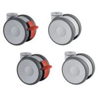 Lainox RP04 Caster Kit for Floor Stands with Brakes