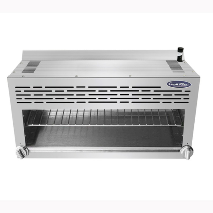 CookRite ATCM-36 36" Gas Infrared Cheesemelter Designed For Commercial Kitchens Cooking Cheese To Perfection