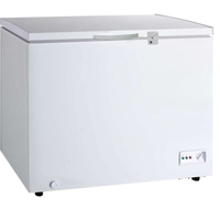 Alt Tag: OMCAN 46504 60-Inch 15.3 cu. ft. Solid Top Freezer white commercial chest freezer with solid lid and temperature control