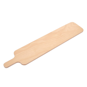 Alt Tag: Omcan 81220 Acacia Wood Paddle Serving Board 17.5" x 12" long wooden paddle serving board for cheese, charcuterie and appetizers