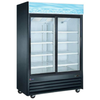 Omcan 51032 53 Inch Wide Glass Door Display Refrigerator With Clear Visibility For Chilled Products