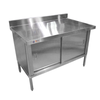 Stainless Steel Commercial Work Table Featuring A Spacious Surface And Enclosed Cabinet For Storage