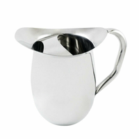 Omcan 80860 2 Quart Stainless Steel Bell Pitcher with Ice Guard