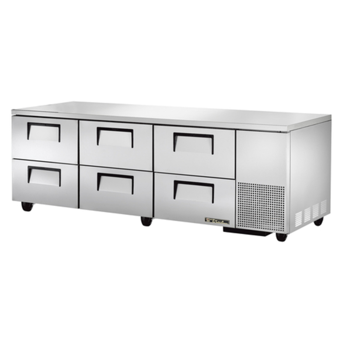 Réfrigérateur sous comptoir True Manufacturing 6 tiroirs, profondeur de 236 cm