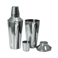 BAR-3PC 30 oz. 3-Piece Bar Cocktail Shaker Set Stainless Steel