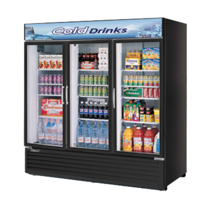 Turbo Air TGM-72RS(B)-N 78" Glass Door Merchandiser Refrigerator