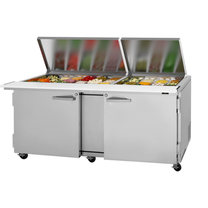 Turbo Air PST-72-30-N-FL 72" Mega Top Sandwich Prep Table