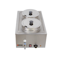 Omcan 19077 FW-CN-0016 Countertop Double Food Warmer 16.9 Qt