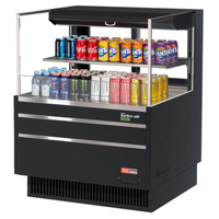 Turbo Air TOM-36L-UFD-W(B)-2S-N 34-3/4"W Open Display Merchandiser
