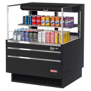 Turbo Air TOM-36L-UFD-W(B)-2S-N 34-3/4"W Open Display Merchandiser