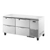 Commercial Undercounter Refrigerator With Four Drawers And Stainless Steel Finish For Efficient Storage.