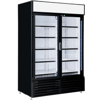 QBD CD47-HC/RX 54-Inch Black Pharmacy Glass Door Cooler Refrigerator
