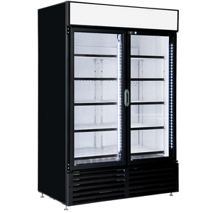 QBD CD47-HC/RX 54-Inch Black Pharmacy Glass Door Cooler Refrigerator