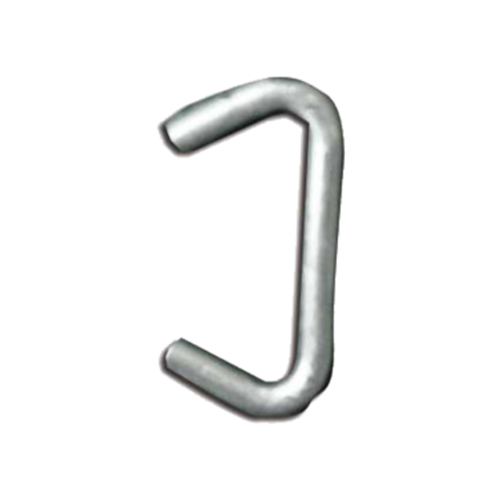 Alt Tag: Omcan 19767 Professional Durable Hog Rings 2500 Count Fasteners - single durable metal hog ring fastener close-up