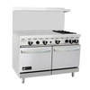 EFI Sales RCTRS-36G-2B-P 48" LP Gas Restaurant Range With Griddle For Commercial Kitchen Use
