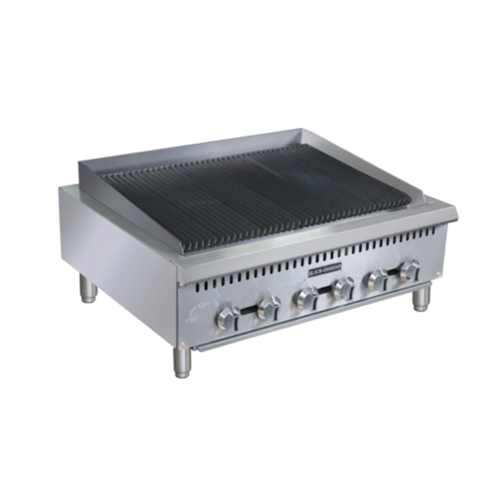 Black Diamond BDCTC-36 36" Countertop Gas Charbroiler with 6 Burners