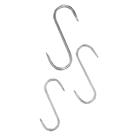 Omcan 10499 Stainless Steel S-Hook for Meat Grinder Accessories replacement S-hooks for hanging meat, compatible with MG-IT-0085