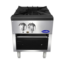 CookRite Gas Stock Pot Stove With Two Knobs And Durable Stainless Steel Construction
