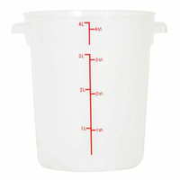 Omcan 80194 4 Quart Round Polypropylene Food Storage Container