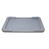 Omcan 21647 Durable Polycarbonate Full Size Food Pan Cover with Handle, shatter-resistant PC lid for commercial kitchen food storage
