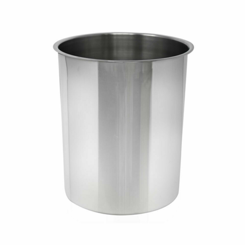 Omcan 44657 Pot alimentaire commercial bain Marie en acier inoxydable de 6 litres, insert taille 1/3 pour réchauffer les sauces, sauces et garnitures