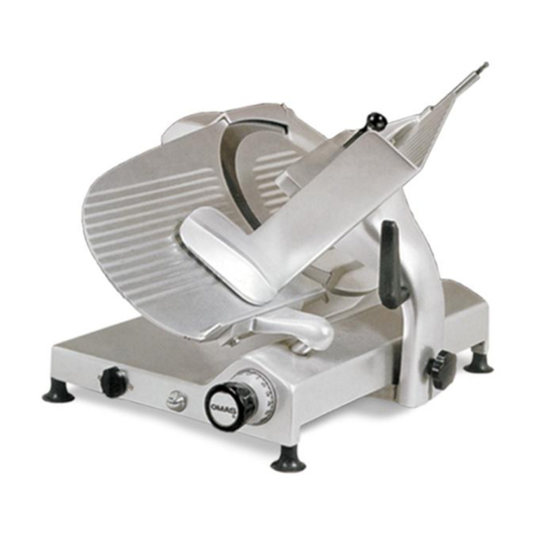 OMCAN 13643 Gear-Driven Commercial Food Slicer with 14" Blade, heavy-duty Italian commercial deli meat and cheese slicer