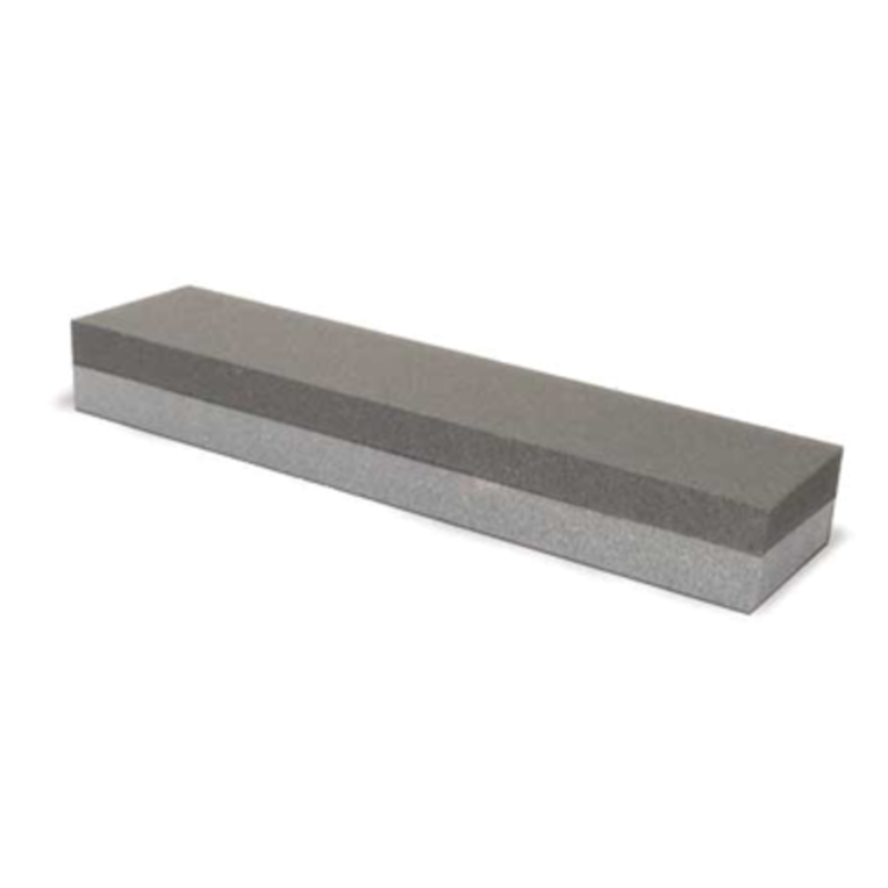 Omcan 10973 Dual Grit 400/1000 Professional Corundum Knife Sharpening Stone on a white background.