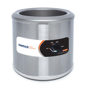 Nemco 6102A-220 7 Quart Countertop Round Food Pan Warmer/Cooker