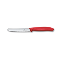 Victorinox 6.7831.C1 4-1/2" Serrated Round Tip Utility Knife Red