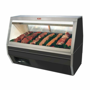 Vitrine de boucherie et charcuterie réfrigérée Howard McCray SC-CMS35-8-BE-LED, 241,3 cm de largeur, rouge