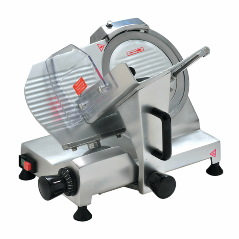 Omcan 19067 Electric Meat Slicer 10-Inch Blade For Consistent Slices Of Deli Meats And Cheeses