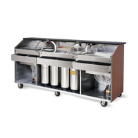 FWE BBC-8 95"W Portable Post-Mix Bar with Ice Bins