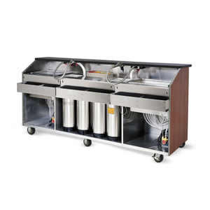 FWE BBC-8 95"W Portable Post-Mix Bar with Ice Bins