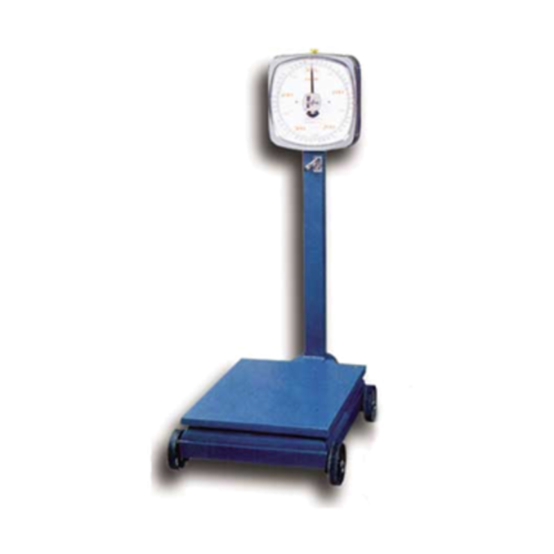 Omcan 10842 440 lbs Capacity Dial Mechanical Platform Scale with dial indicator and heavy-duty platform for commercial kitchen weighing