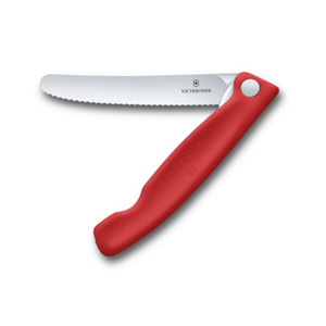 Victorinox 6.7831.FC1 Foldable Paring Knife 4-1/2" Serrated Red