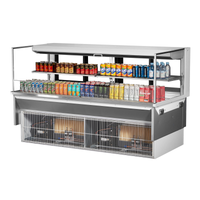 Turbo Air TOM-72L-UFD-W(B)-2SI-N 71.88"W Refrigerated Drop-In Display Case
